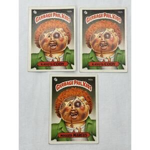 1986 Garbage Pail Kids Lot of 3 Kayo'd Cody Marcus Cards Original Series Raw